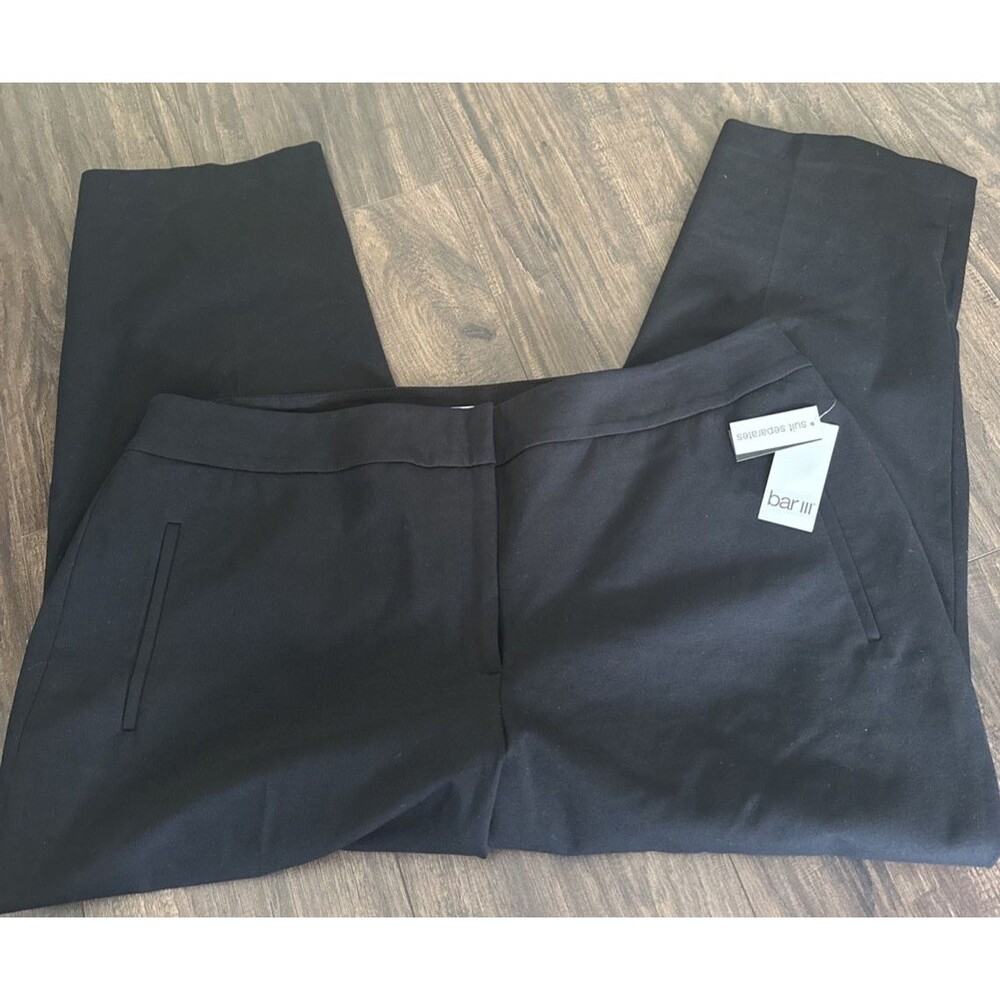Bar III Women's Plus Size Compression Straight-Leg Pants Black 20W - Picture 5 of 10